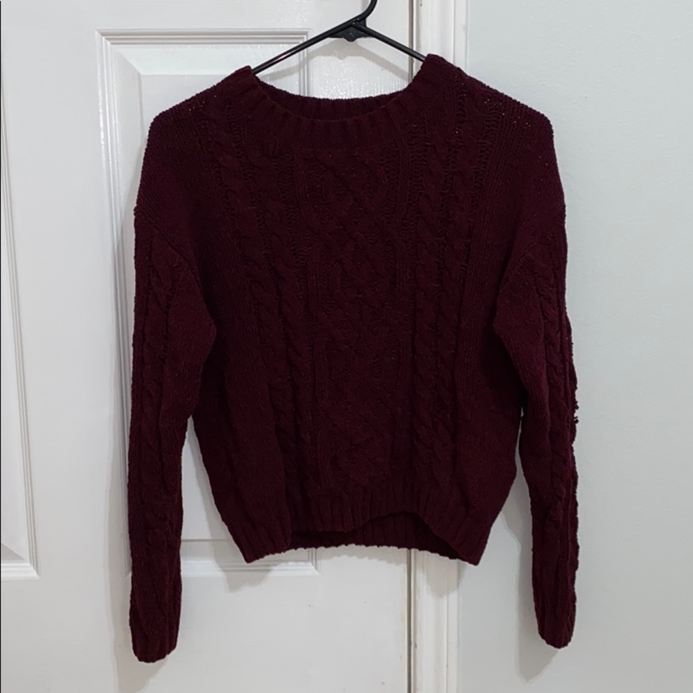 Maroon Knitted Sweater